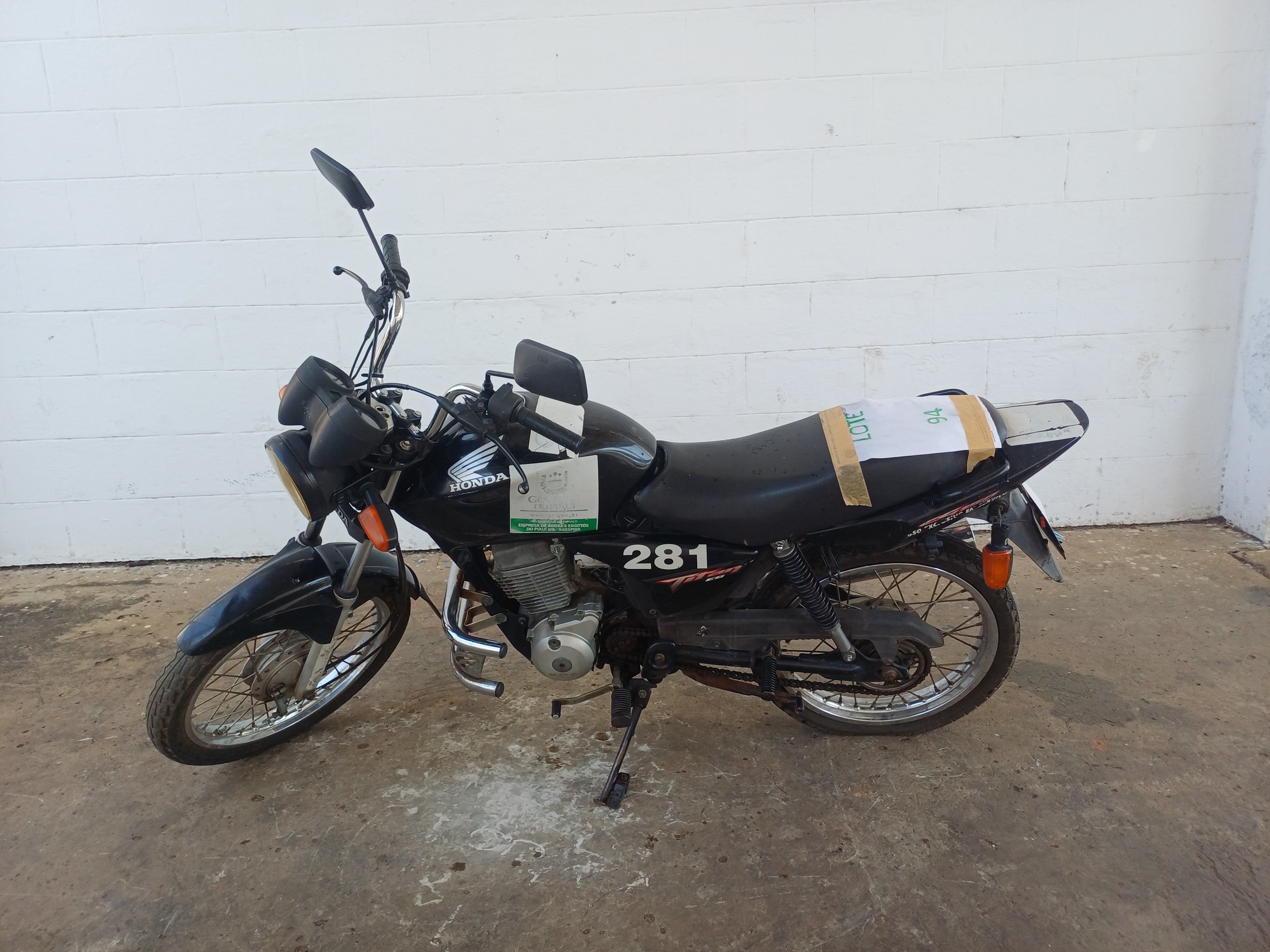 HONDA - CG 150 TITAN ES - leilão extrajudicial - TERESINA PI - lance mínimo R$ 2.300