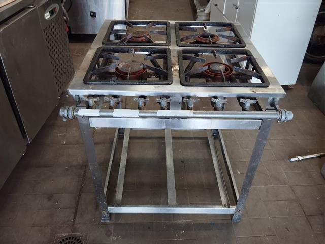 01 FOGÃO INDUSTRIAL 04 BOCAS - leilão extrajudicial - TERESINA PI - lance mínimo R$ 720